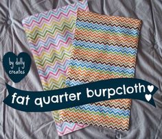 fat quarter burp cloth tutorial Baby Crafts To Make, Cloth Tutorial, Burp Cloth Tutorial, Trendy Baby Gifts, Baby Gifts To Make, Sewing To Sell, Sew Simple, Baby Pattern