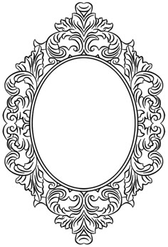 a circular frame with an ornate design on it