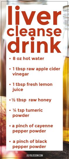 Liver Cleanse Drink with Apple Cider Vinegar #LiverHealthMatters #HealthyLiverHappyLife #LiverWellness #SupportLiverHealth #LiverDetoxTips #LiverDietIdeas #CleanLiverCleanLife #LiverCareJourney #NourishYourLiver #LiverLovingFoods Liver Cleanse Drink, Cleanse Drink, Cleansing Drinks, Turmeric Health Benefits, Natural Colon Cleanse