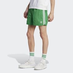 adidas Adicolor Classics Sprinter Shorts - Green | Men's Lifestyle | adidas US Adidas Shorts Outfit, Basketball Shorts Outfit, Adidas Shorts Women, Adidas Adicolor, Adidas Short, Classic Adidas, Summer Shorts Outfits, Adidas Track Pants, Shorts Outfits