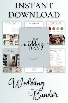 the wedding planner is displayed on a white background with black lettering and photoshopped images