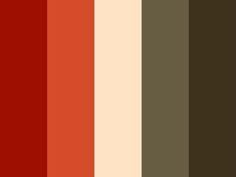 the color palette is red, brown and tan