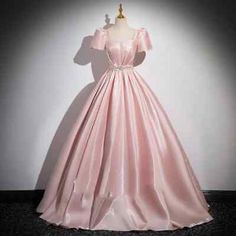 ad eBay - Pink satin Mother Of The Bride Dresses princess Plus Size Backless Evening Gowns - Buy Now, click the link (eBay) Pink Satin Ball Gown, Princess Plus Size, Light Pink Gown, Princess School, Backless Evening Gowns, Pink Gown, Dresses Princess, Dream Outfits, Princess Gown