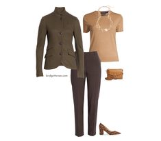 How to Wear Brown Pants - Bridgette Raes Style Group Capsule Outfits, Cable Sweater