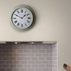 Classic Sage Green Wall Clock – Large Roman Numerals & Timeless Design - Decor interiors Orla Kiely Bedding, Sanderson Curtains, Laura Ashley Bedding, Sage Leaf, Style Anglais, Sage Green Walls, Sage Leaves, Neutral Design, Leaf Green