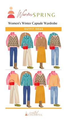 Spring Color Palette Outfits, True Spring Palette, Warm Spring Palette, Warm Spring Color Palette, True Spring Color Palette, Warm Spring Outfits, True Spring Colors, Look Office, Spring Palette