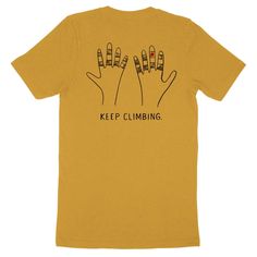 rock climbing t-shirts gifts - Unisex T-Shirts-Keep Climbing Taped Hands — Men's / Unisex Rock Climbing T-Shirt - Dynamite Starfish - gift for climber Rock Climbing Gifts, Funny Rock, Climbing Gifts, Rock Climbers, Outdoor Lover, Rock Climbing, Ocean Blue, Mens Tees, Climbing