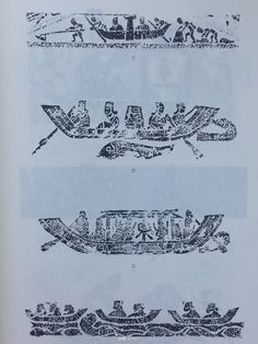 three different types of canoes are shown in this page from the book, which is written