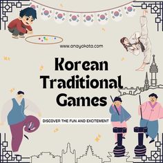 an advertisement for korean traditional games