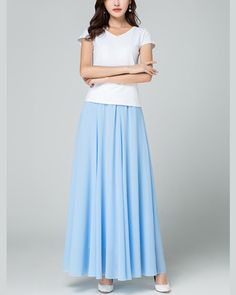 * A high-end maxi skirt with wide hem, very cool. * Made of quality pearl chiffon, very smooth and comfortable. * Fixed waist with invisible zipper. * Can custom make waist size and skirt length. * Material: 100 % polyester * Size: True to US size, US 0-US 20 are available, you can let us know your usual size and height in your order. * Shipping: Free shipping Processing time : 5-7 Business days Delivery time : 7-20 Business days Tracking number available If you need rush order or expedited ship Floral Chiffon Skirt, Skirt Chiffon, Plus Size Skirt, Chiffon Maxi Skirt, Skirt Plus Size, Skirt High Waist, Elastic Waist Skirt, Womens Maxi Skirts, High Waist Skirt