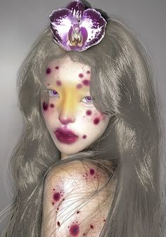 ulzzang ulzzang girl archive weibo weibo girl makeup asian girl chinese weirdcore cybercore Insect Makeup, Orchid Makeup, Bug Makeup, Strange Makeup, Csm Oc, Accessories Moodboard, Makeup Ethereal, Alien Makeup, Weibo Girl