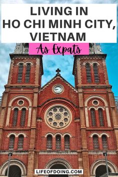 Red brick Notre Dame Cathedral in Ho Chi Minh City, Vietnam Vietnam Ho Chi Minh, Saigon Vietnam, City Living, Living Abroad