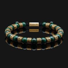 Mens Bracelet Fashion, Inexpensive Jewelry, Green Malachite, Mens Jewelry Bracelet, Mens Accessories Fashion