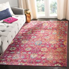 Safavieh MER107Q Merlot 100 Red / Multi Image 1 Contemporary Living Room Rugs, Family Room Rug, Safavieh Rug, Southwestern Rug, Synthetic Rugs, Classic Rugs, Rugs Size, Outdoor Area Rugs, Power Loom