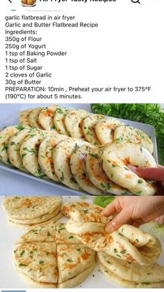 some food is being served on a plate and in the process of being made with bread