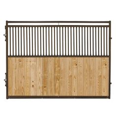 Priefert 10' Premier Stall Panel Bar/Wood Stall Fronts, Bar Wood, Window Dimensions, Horse Stalls, Vertical Bar, Simple Pins, Horse Owner, Horse Barn, Bar Top