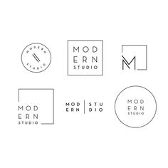 the logo design for modern studio is simple and minimal, but it's easy to use