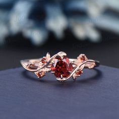 DETAILS: - Material : 925 Sterling Silver (Hypoallergenic, Nickel Free, Tarnish Resistant) 10/14/18k white/rose/yellow gold...), platinum - Main stone : flower natural garnet - Accent Stone : natural garnet AFTER-SALE SERVICE : 30 days money-back guarantee and for any reason, you are not satisfied with your purchase, please contact me and I will quickly handle your request within 24 hours. ACCEPT CUSTOM SERVICE: 1. Accept change main stone type 2. Accept change other material : This jewelry can also be made in solid gold (including 10/14/18k white/rose/yellow gold...), platinum Please contact me if you have special requests. Thanks for your visiting! Dainty Ruby Engagement Ring, Gold Rings With Red Stone, Gold Ring Red Stone, Red And Gold Ring, Red Engagement Rings, Engagement Rings Red, Red Stone Engagement Rings, Garnet Vintage Ring, Garnet Ring Engagement