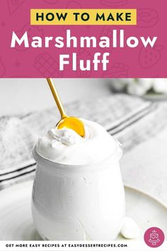 marshmallow fluff recipe on a white plate