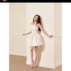 Brand New White Dress Never Worn. Just Tried On For Pictures Only. Size Xs Or 0. Champagne Dress Formal, Fl Outfits, Dress Formal Short, Korean Mini Dress, Draped Mini Dress, Dress Outfits Party, Victorian Corset, Elegant Outfit Classy, Champagne Dress