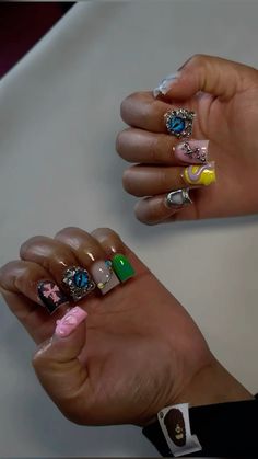 Nails For Bday, Shorties Nails, Nails Now, Finger Nails, Cute Acrylic Nail Designs