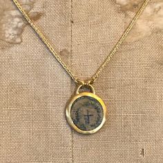 Eli Halili Jewelry ANCIENT BYZANTINE COIN NECKLACE, HIRSHLEIFERS NY Luxury Gold Coin Pendant Necklace, Byzantine Yellow Gold Necklace With Coin Pendant, Byzantine Style Yellow Gold Necklace With Coin Pendant, Yellow Gold Byzantine Necklace With Coin Pendant, Gold Coin Pendant Necklace Stamped 14k, Gold Pendant Coin Necklace Stamped 14k, Gold Coin Necklace With Stamped 14k Round Pendant, Gold Coin Necklace With 14k Stamp, Yellow Gold Plated Hammered Coin Necklace