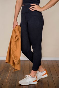 Leggings are a girls best friend! These high-waisted leggings are soft and stretchy and feature a fun ribbed detailing to set them apart from the rest! Pair with a sweater or blouse, a graphic or basic tee, or with our coordinating cropped ribbed halter tank for a complete look! These can be worn anywhere from the gym to work to errands on-the-go! 94% Nylon, 6% Spandex Hand Wash Cold, Do Not Tumble Dry, Dry Flat, Do Not Wring, Do Not Bleach Halter Tank, Basic Tee, Girls Best Friend, High Waisted Leggings, Black Leggings, Best Friend