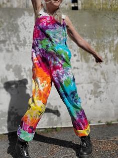 Groovy Tie Dye Overalls, Unisex, Dickie's - Etsy Cotton Pre-washed Overalls, Multicolor Cotton Overalls For Festival, Festival Multicolor Cotton Overalls, Casual Cotton Overalls For Festivals, Multicolor Cotton Overalls Jumpsuit, Multicolor Cotton Overalls And Rompers, Overalls Diy, Tie Dye Overalls, Cruise Fashion