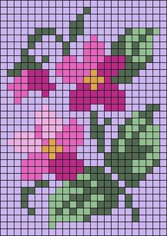 a cross stitch pattern with flowers on it