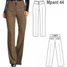 PATRONES PANTALON CLASICO MUJER 0944 Chinese Picture, Pants Pattern, Dress Patterns, Perfect Outfit, Everyday Outfits, Pretty Outfits, Style Me, Pajama Pants, Fashion Outfits