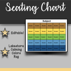 seating chart with five stars in the middle and one star on the right hand side