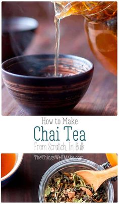 how to make chai tea from scratch, in bulk with instructions for making it