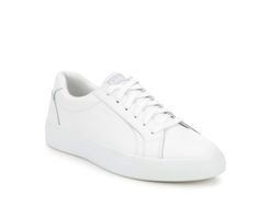 Step into a world of timeless style and comfort with the Keds Persuit Leather Sneakers. These sneakers blend classic design with modern features, creating a versatile and chic footwear option for any occasion. Classic round toe, Lace-up closure for a secure fit, Lightly padded footbed, Flexible and lightweight construction, Smooth lining with a padded insole, Cushioned insole for added comfort, Textured outsole provides traction | Women's Keds Persuit Leather Sneakers in White Size 10 Simple White Sneakers, White Tennis Shoes Women, Elegant White Low-top Sneakers, Keds Shoes High Tops, White Leather Low-top Sneakers, White Leather Keds, Classic White Sneakers, Leather Keds, Chic Footwear