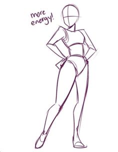 a drawing of a female figure with the words more energy written on her chest and legs