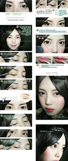 Beautiful-life: Interests - Makeup Tutorial By Ulzzang Pony Trickle Juliet # pony`s makeup book on kstargoods.com Asian Makeup Before And After, Foundation For Sensitive Skin, Makeup Book, Asian Makeup Tutorials, Asian Makeup Looks