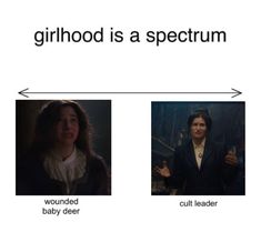 two women are shown with the words girlhood is a spectrum