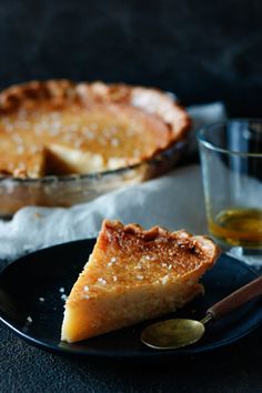 Sweet and salty with a little kick, this salted whiskey honey pie is an easy single-crust pie recipe. Pair this dessert with your favorite fruit, or a simple dollop of whipped cream! Scotch Pie Recipe, Epic Kitchen, Slice Of Pie, Honey Pie, Ad Ideas, Delicious Deserts, Sweet Pie, Honey Recipes, Köstliche Desserts