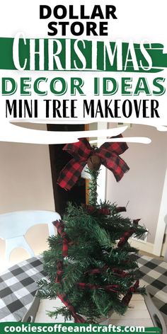 dollar store christmas decor ideas mini tree makeover