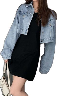 Long Sleeve Solid Denim Jacket, Solid Denim Jacket For Fall, Chic Oversized Denim Blue Denim Jacket, Trendy Long Sleeve Denim Jacket For Spring, Chic Long Sleeve Summer Denim Jacket, Trendy Dark Wash Long Sleeve Denim Jacket, Trendy Spring Denim Jacket For Work, Trendy Light Wash Denim Jacket For Work, Trendy Spring Workwear Denim Jacket