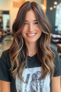 Layered haircut for long hair Long Hair With A Few Layers, Layered Haircut With Extensions, Simple Long Layered Haircut, Long Woman Haircut, Long Hair Framed Around The Face, Face Frame With Layers Long Hair, Long Hair With Blended Layers, Long Hair With Some Layers, Long Angles And Layers