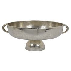 16 Inch Tabletop Decorative Bowl with a Pedestal Footed Base, Silver By Casagear Home Wooden Fruit Bowl, Dining Roo, Farmhouse Centerpiece, Beautiful Table Settings, Sideboard Console, Decorative Bowl, Stylish Home Decor, Table Top Decor, Room Table