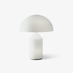 a white table lamp on a white background