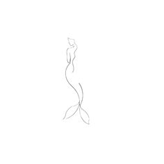 a line drawing of a woman's body in the shape of a long dress