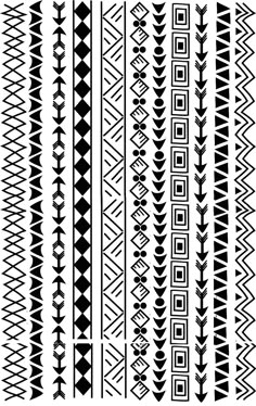 border patterns African Border Pattern Design, Warli Border Design, Warli Art Border Design, Border Tattoo Ideas, Tattoo Borders, Cover Ups Tattoo, Patterns Black And White, Geometric Borders, Border Patterns