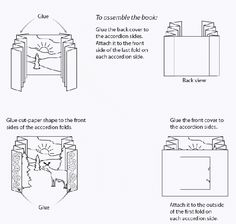 the instructions for how to make an origami box with paper and glues