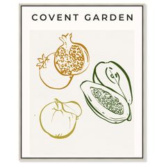 a card with an illustration of different vegetables on the front and side, including tomatoes, peppers