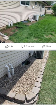 How To Landscape Front Yard On A Budget, Cheap Front Landscaping Ideas, Cheap Front Yard Makeover, Front Landscaping With Rocks, Yard Renovation Diy Budget, Simple Backyard Ideas On A Budget, Diy Flower Beds In Front Of House, Side Of The House Landscaping Ideas, Big Yard Landscaping Ideas