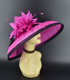 "✿*.Key Features.*✿ This is a Audrey Hepburn Style Hat with double feather flowers. 19.75\"(50cm) extra wide brim, the widest stiff brim hat in my store! There are two options for the flower on or off hat, you can choose if let me glue the flower on the hat or not. You can wear the hat without the flowers, it's a finished hat too. Or stick the flowers on the hat once you want. It's very beautiful. Great for Kentucky derby, weddings, church, Easter, Royal Ascot, horse races, cocktails, tea party, Audrey Hepburn Hat, Feather Flowers, Sinamay Hat, Horse Races, Sinamay Hats, Audrey Hepburn Style, A Hat In Time, Hat Base, Hepburn Style