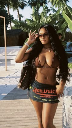 Beach Clothes Vacation Outfit Ideas Black Women, Beach Bathing Suit Outfit, Dlt Malta Outfits, Dlt Malta, Mexico Moodboard, Baddie Beach Outfits, Mode Poses, Pool Party Outfits, Cute Vacation Outfits