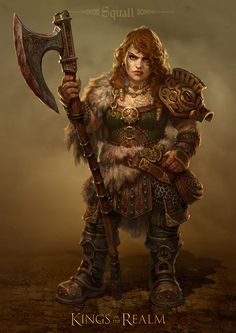 Brum Dundrar - Anã Guerreira Armor Clothes, Woman Warrior, Warrior Girl, Poses References